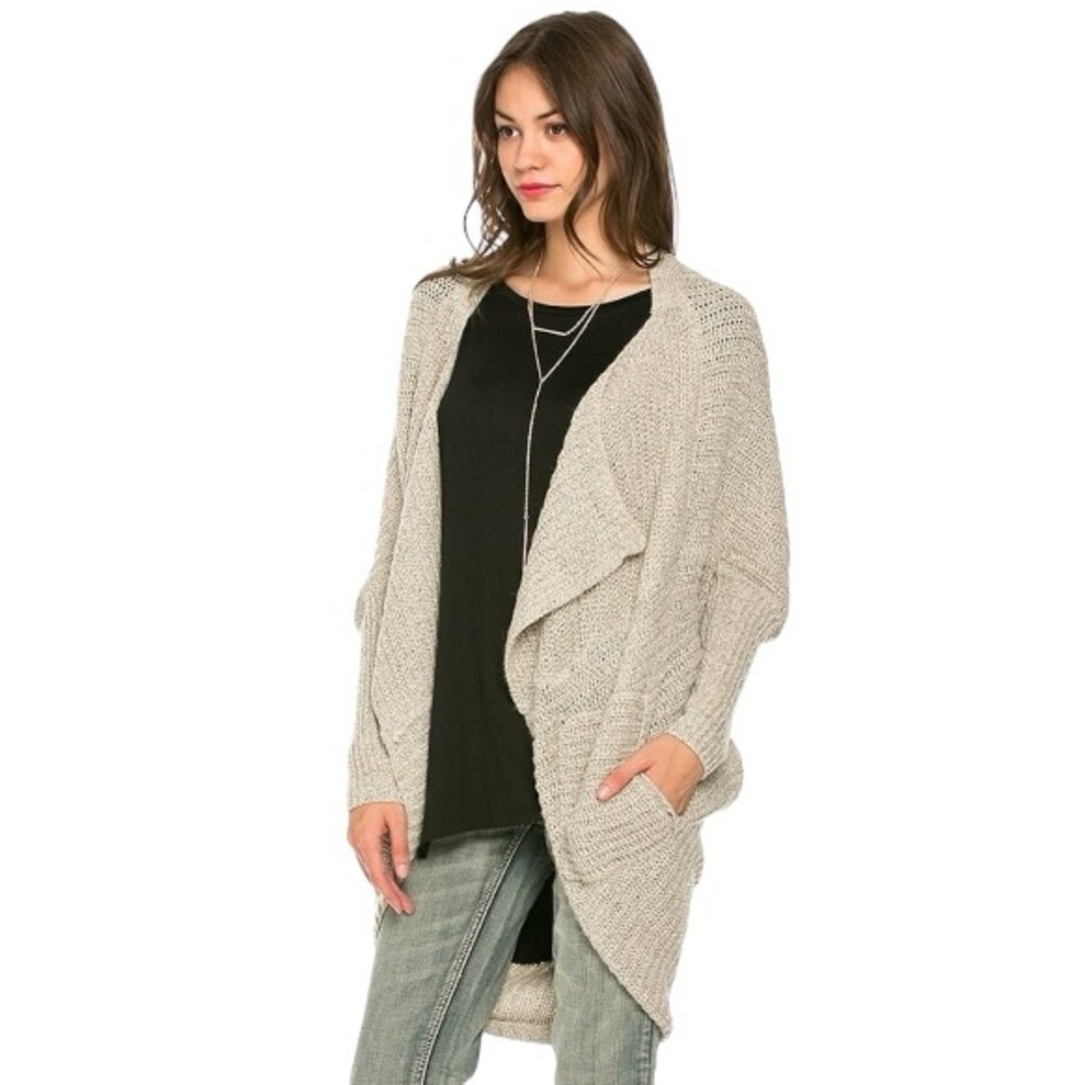 RXB Wool Blend Dolman Cardigan Sweater